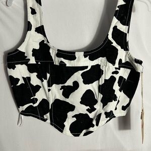 Cow Print Women's Top -S